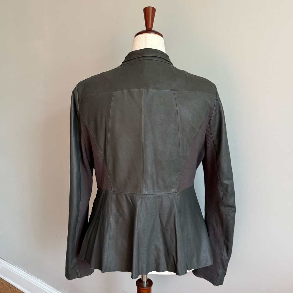 Elie Tahari Lamb Leather Jacket - Picture 4 of 7